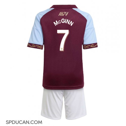 Dječji Nogometni Dres Aston Villa John McGinn #7 Domaci 2025-26 Kratak Rukav (+ Kratke hlače)